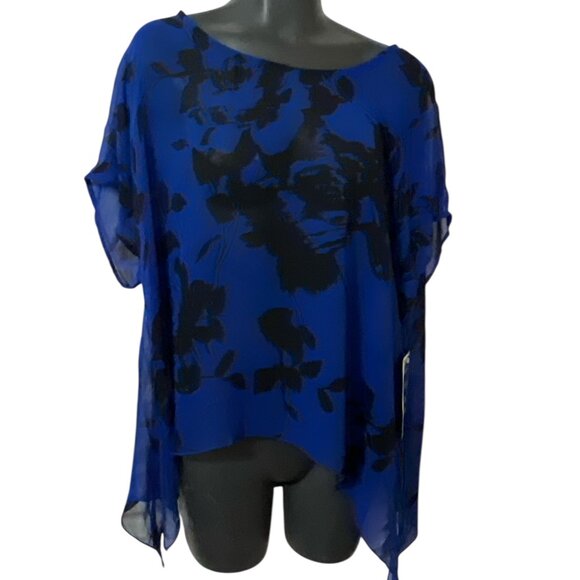 Marallis Chiffon Blouse - NWT - Blue Sheer - Picture 1 of 3